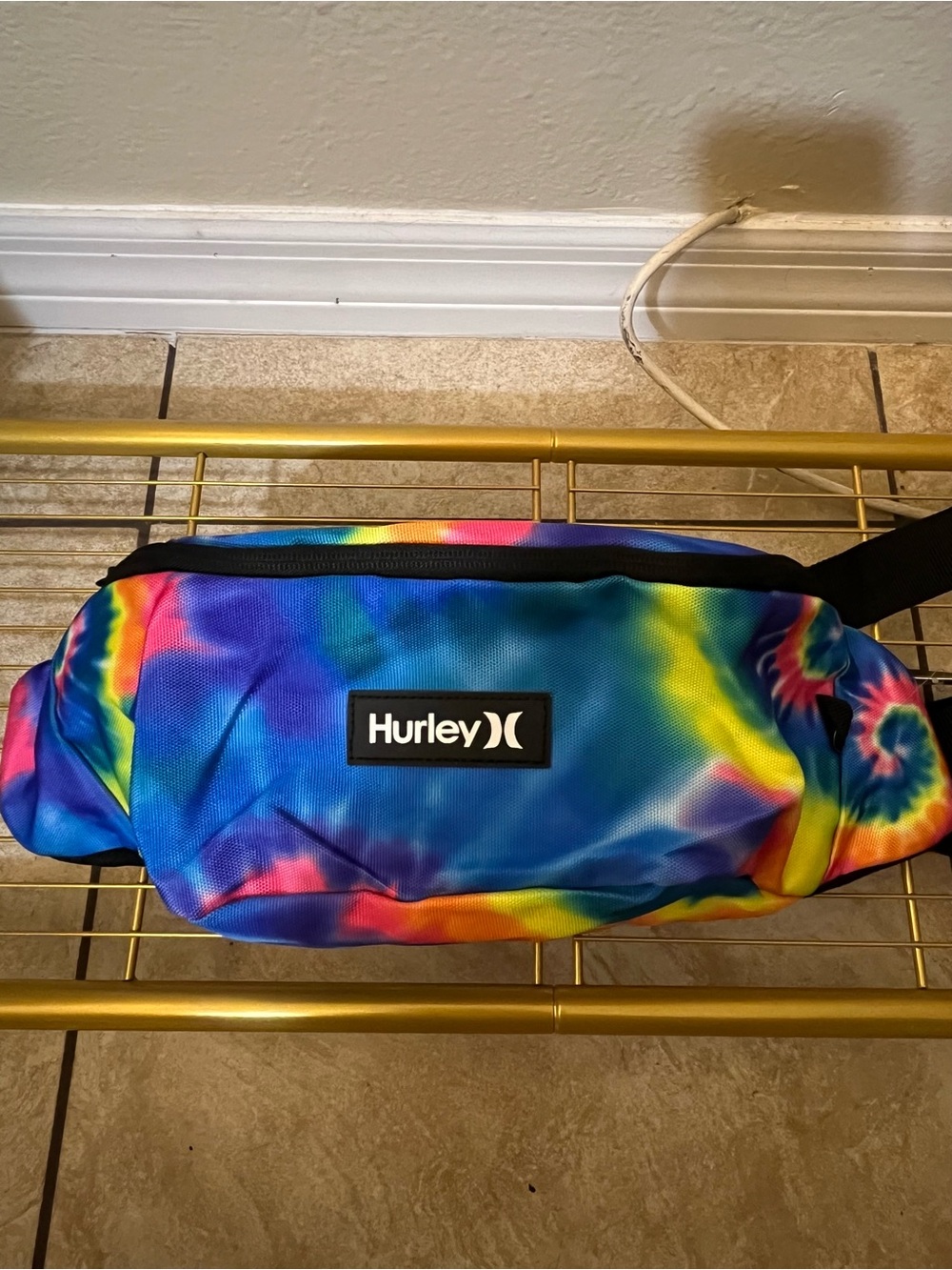 Hurley Rainbow Tie-Dye Waist Pack - Blue, Pink, Yellow